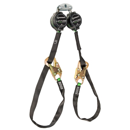 Safewaze Self Retracting Lifeline, 7 ft. Length, 2 Leg(s), 310 lb. Weight Capacity 018-5032